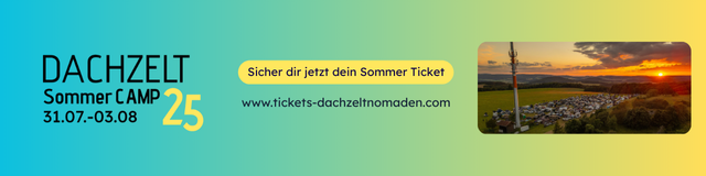 Anzeige für das Dachzelt Sommer Camp der Dachzeltnomaden