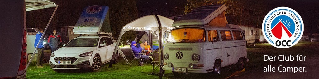 Anzeige für eine Mitgliedschaft beim Österreichischen Camping Club