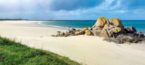 Der Strand Plage des Amiets in der Bretagne