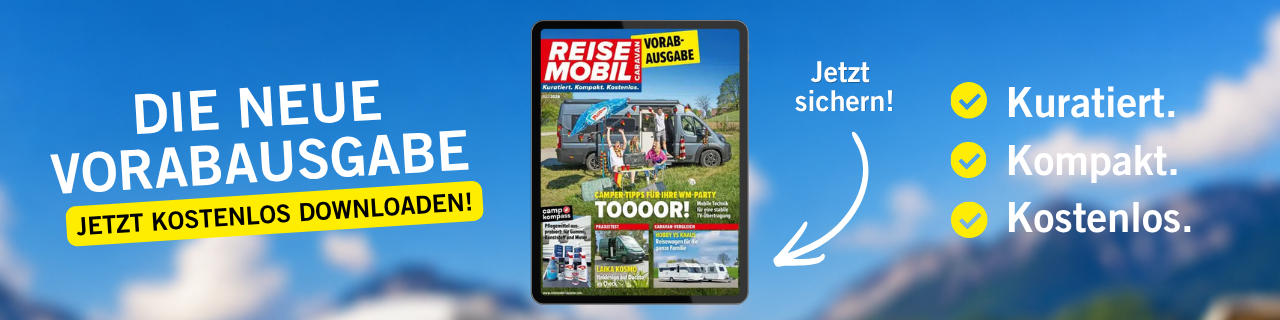 Anzeige für das kostenlose epaper Reisemobil International